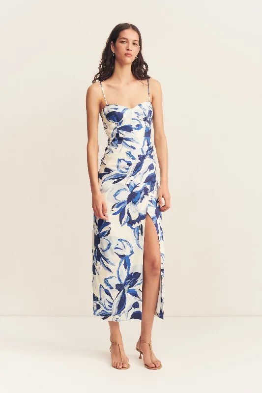  Seasonal PicksSTEVIE BUSTIER DRAPED MIDI DRESS