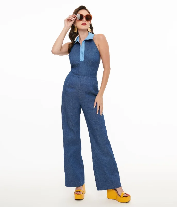  Women's Comfy Attire For LoungingMiracle Eye Blue Denim Cecilia Jumpsuit