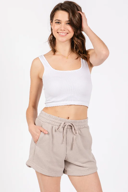  Women's Holiday AttireTaupe Terry Shorts