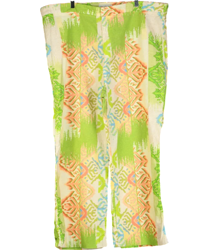  Unbeatable PricesNever Fully Dressed Green Abstract Trousers UK 24