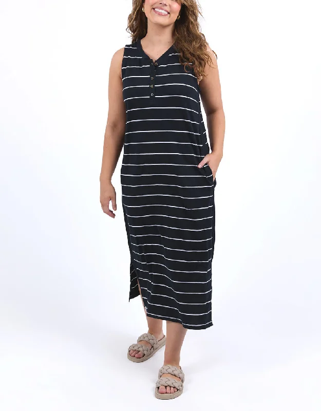  Cozy Comfort Style SaleElysian Dress - Navy And White Stripe