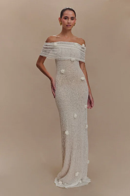  Hot SaleBrynn Orchid Knit Maxi Dress - Ivory