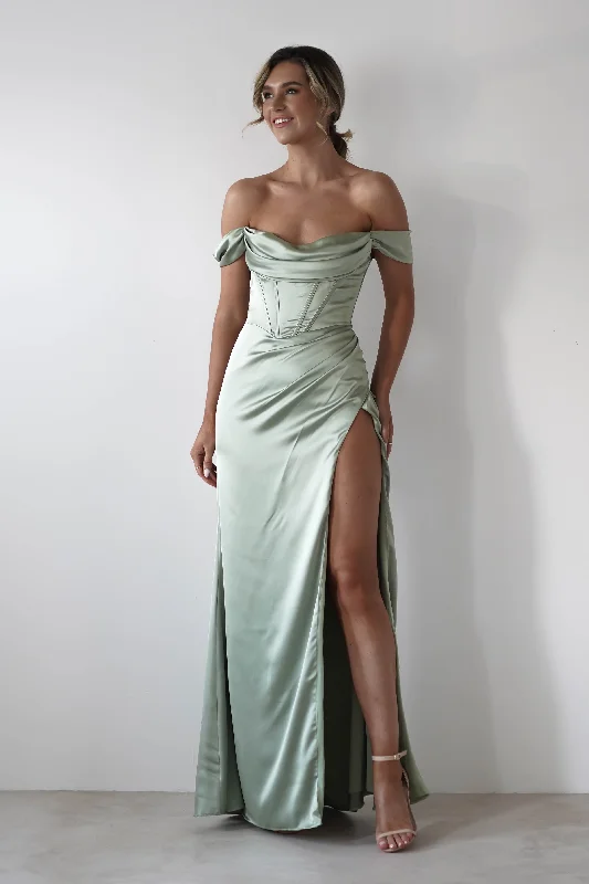  Fall Sale, Prices DropDionne Soft Coset Maxi Gown | Sage