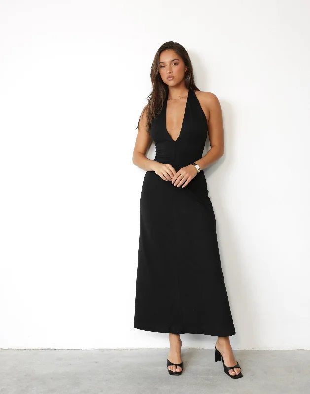  Stylish Women's ApparelVictoria Maxi Dress (Black)