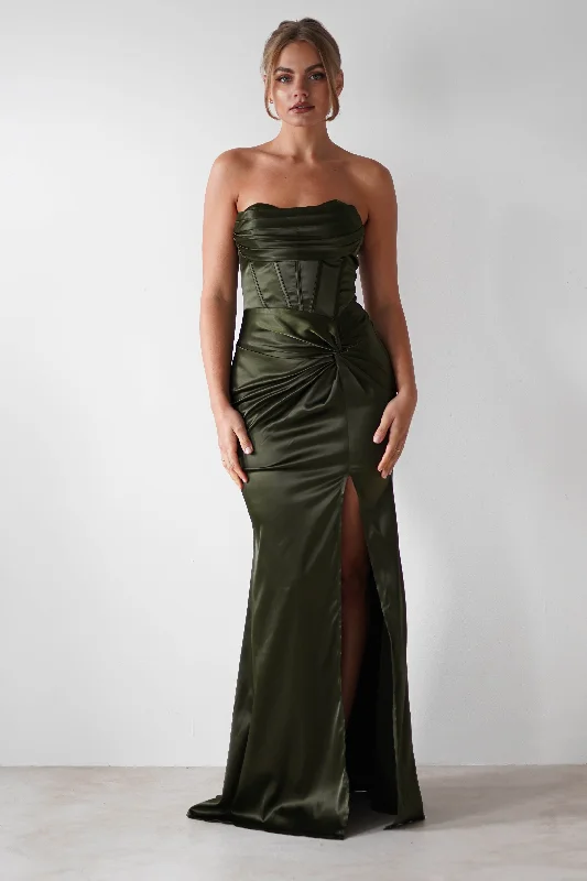  Chic Trends UnveiledClydee Soft Corset Maxi Gown | Olive