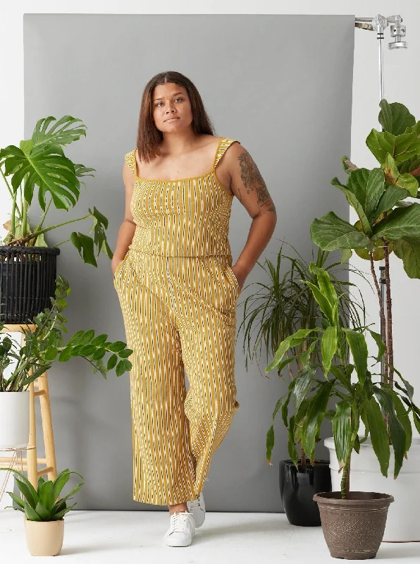  Women's Vintage-Inspired ClothingArchie Jumpsuit - Caramel Stripe