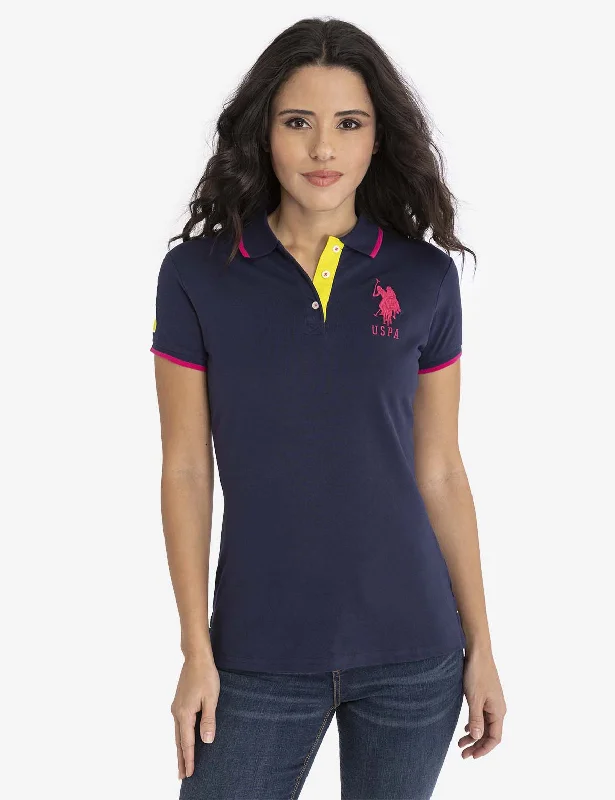  Women's Festive AttireSOLID TRIPLE CROWN POLO SHIRT