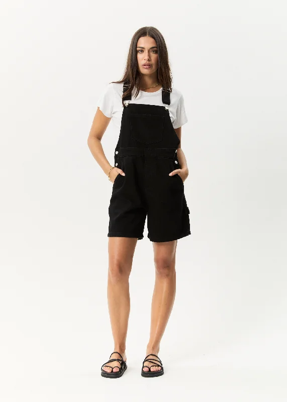  Hot DealsAFENDS Womens Lil Louis - Denim Overall - Washed Black