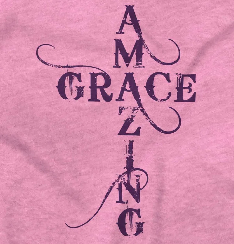  Women's Trendy ClothesAmazing Grace Script Racerback Tank