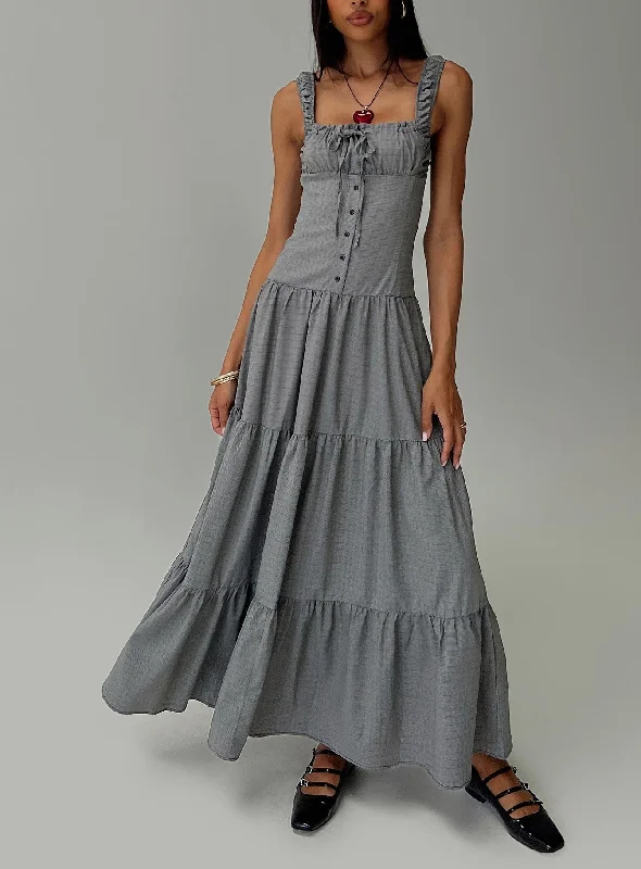  Flirty Fashion DiscountsBallerina Maxi Dress Onyx Gingham