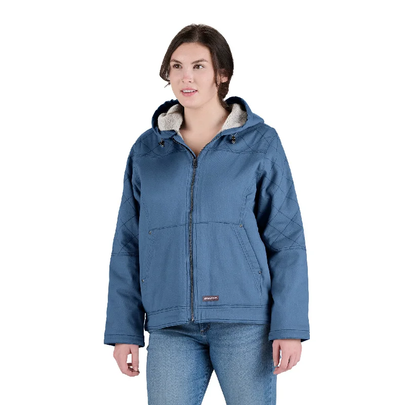  High-Fashion Women's ClothingWomen's Sherpa-Lined Twill Hooded Work Jacket