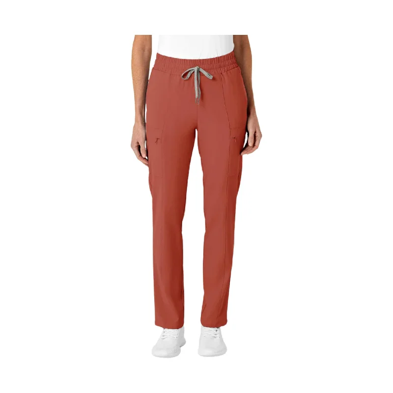  Luxe Style DiscountsWonderWink Women's High Waist Slim Leg Scrub Pant - Mineral Red