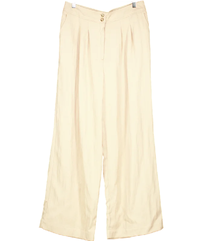  Women's Plus-Size AttireOliver Bonas Beige Wide Leg Trouser UK 10