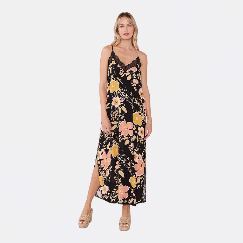  Unleash Your Trend Driven StyleEmme Floral Slip Dress (Black + Dusty Coral)