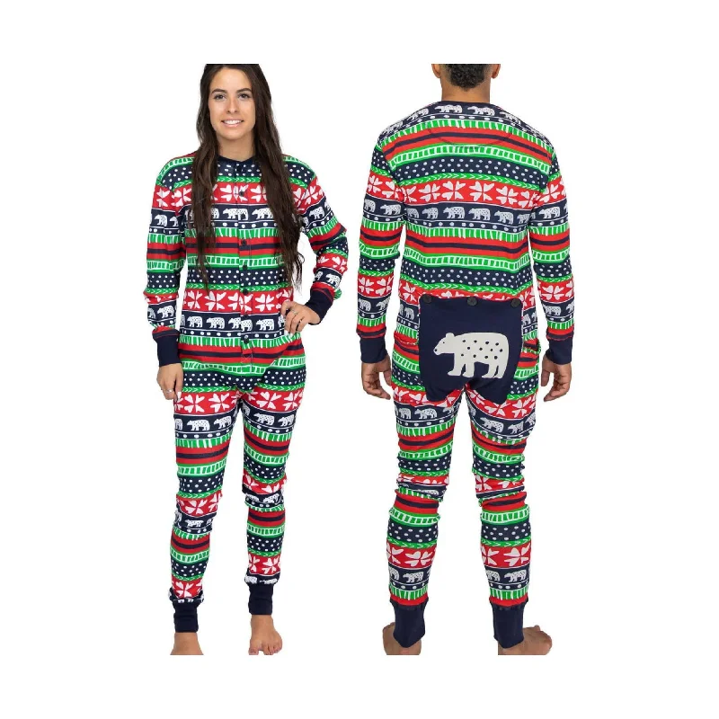  Women's Outerwear AttireLazy One Sweater Bear Adult Onesie Flapjack - Multi Color FINAL SALE