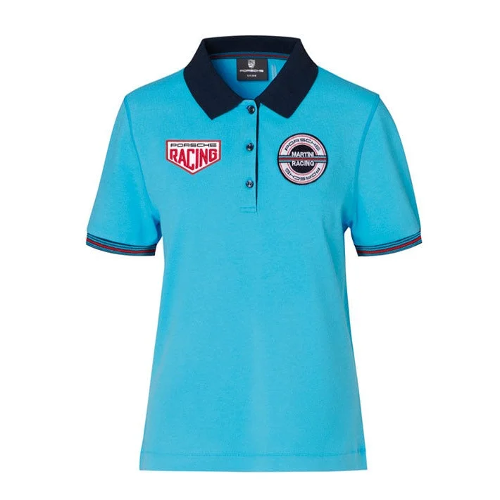  Women's Comfortable Lounge GarmentsPorsche Women's Polo Shirt (Light Blue) - Martini Racing