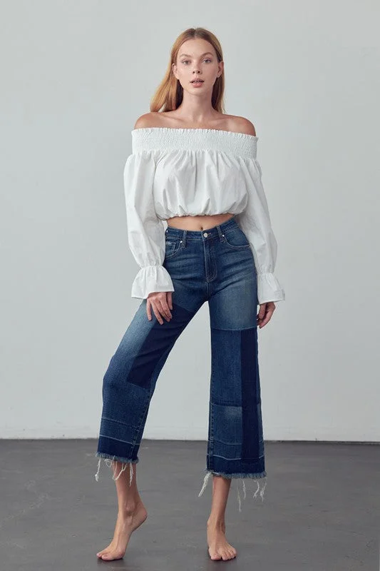  Trendy Looks On SaleMID-RISE CROP FLARE JEANS