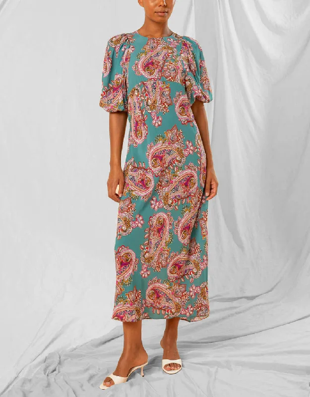  Hot DealsAlessa Dress -Ocean Paisley