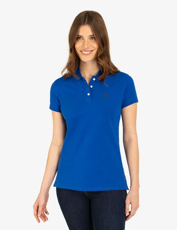  Women's Casual Apparel For WeekendsSOLID PIQUE POLO SHIRT