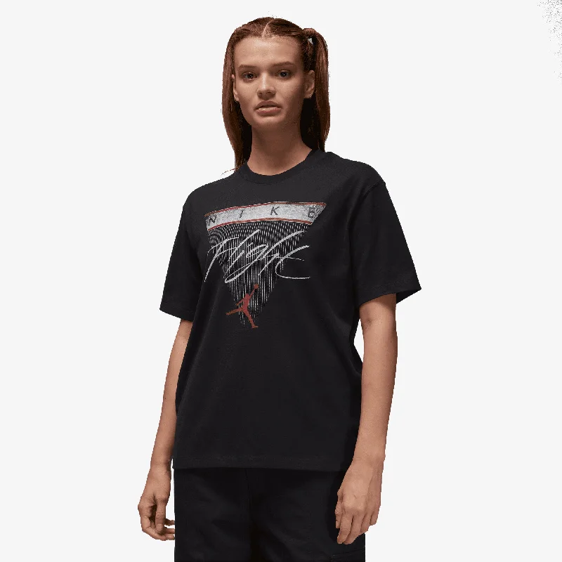  Women's Festive AttireJordan | WMN'S FLIGHT HERITAGE GRAPHIC T-SHIRT  { BLACK/GYM RED