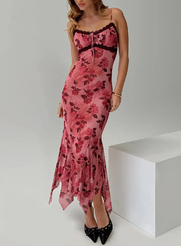  Women's Trendy GarmentsEirini Maxi Dress Pink Floral