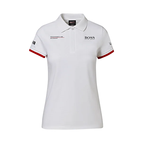  Women's Clothes And GarmentsPorsche Ladies Polo Shirt Hugo Boss (White) - Motorsport