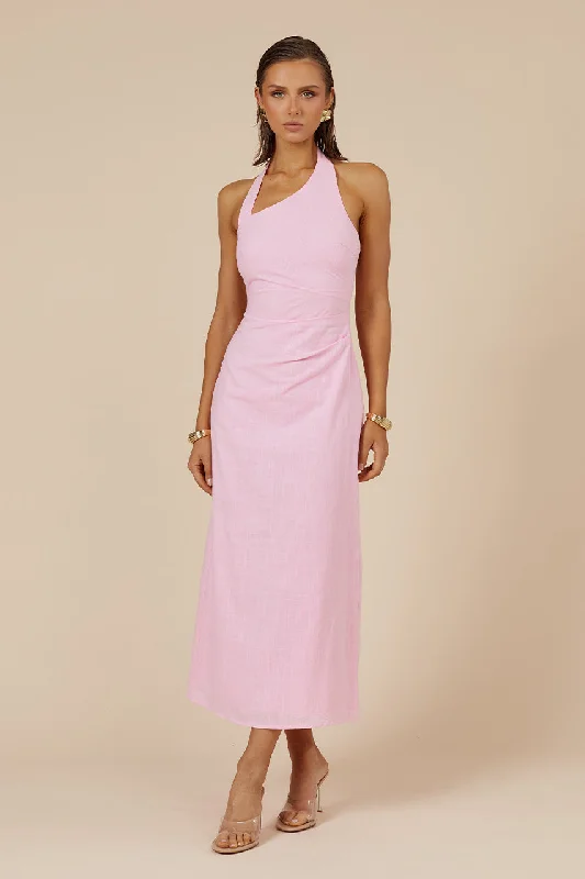  Stylish StatementsSAPHIRA LONG MIDI DRESS - BUBBLEGUM