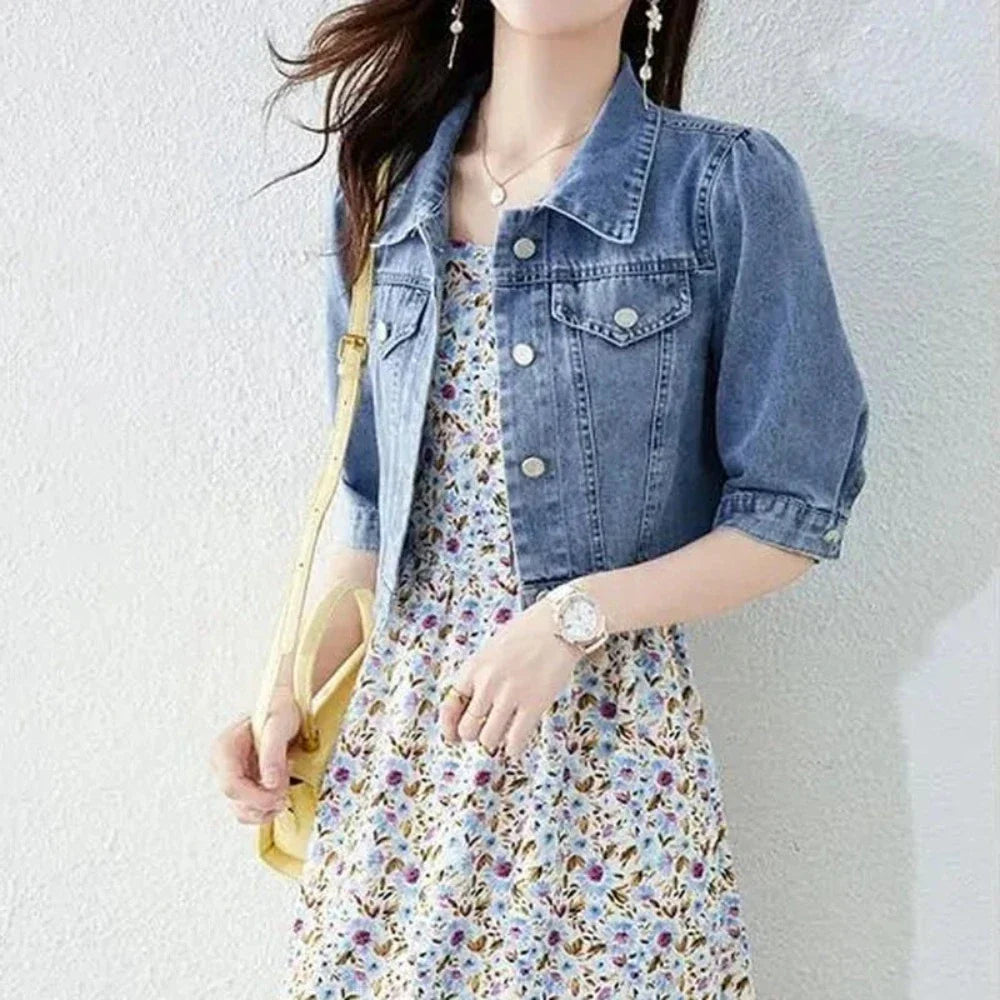  Daring Fashion PromotionsWomen Half Sleeve Denim Short Jacket