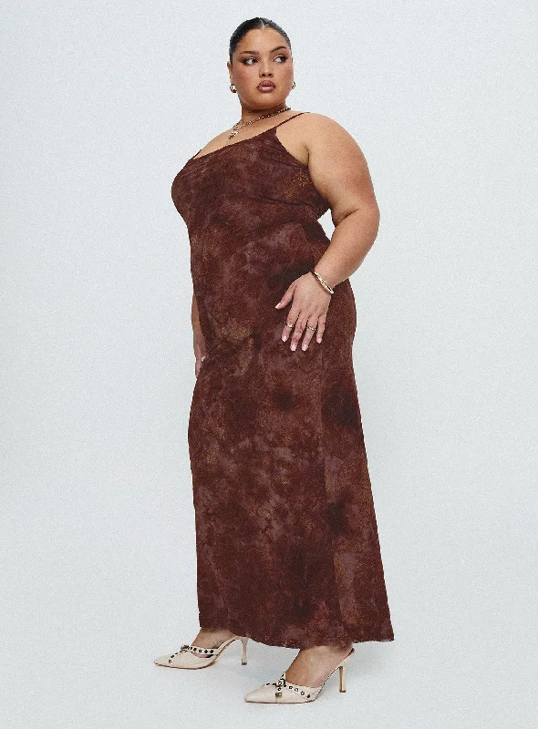  Additional Time-Limited OffersKnox Maxi Dress Chocolate Paisley Curve