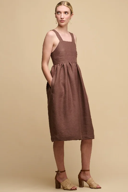  Flash Sale StartsWomen's Linen Sun Dress - Cocoa