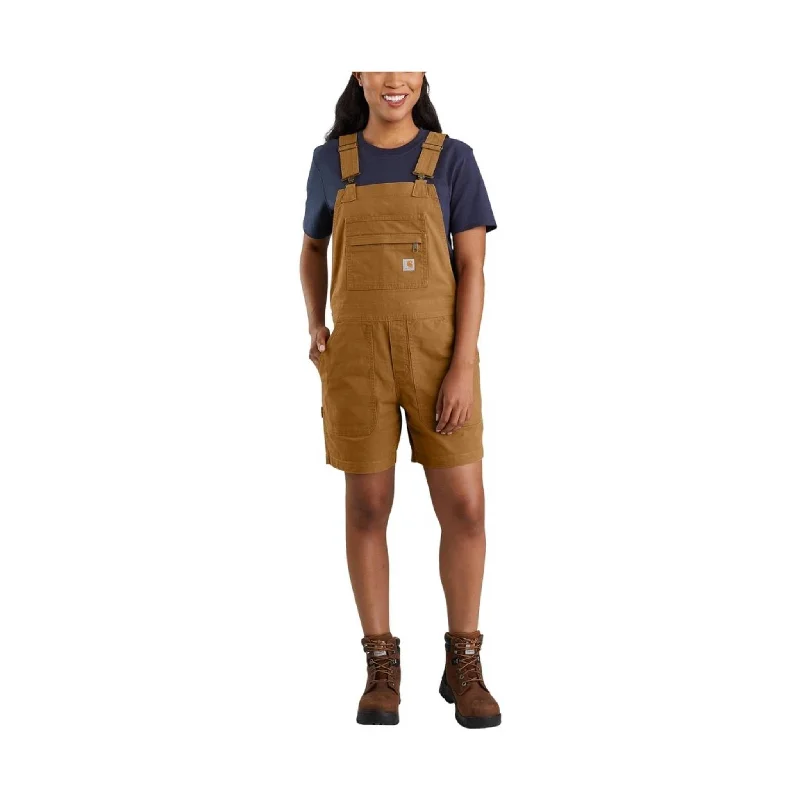  Plus-Size Women's ClothingCarhartt Women's Rugged Flex Relaxed Fit Shortall - Carhartt Brown