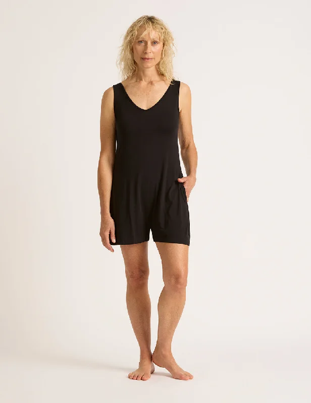  Women's Classic OutfitShort Romper - Black