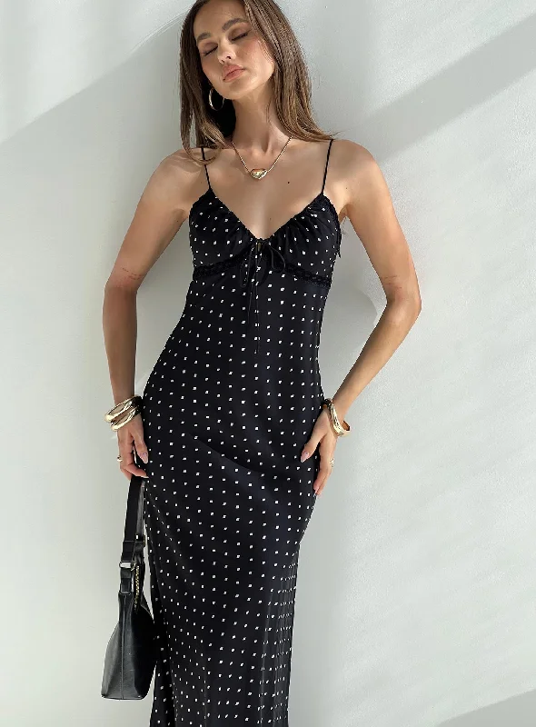  Stylish Clothes For WomenEmily Maxi Dress Black Polka Dot