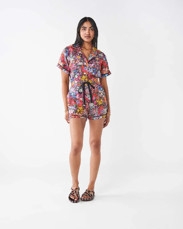  Break Fashion NormsForever Floral Black Linen Playsuit