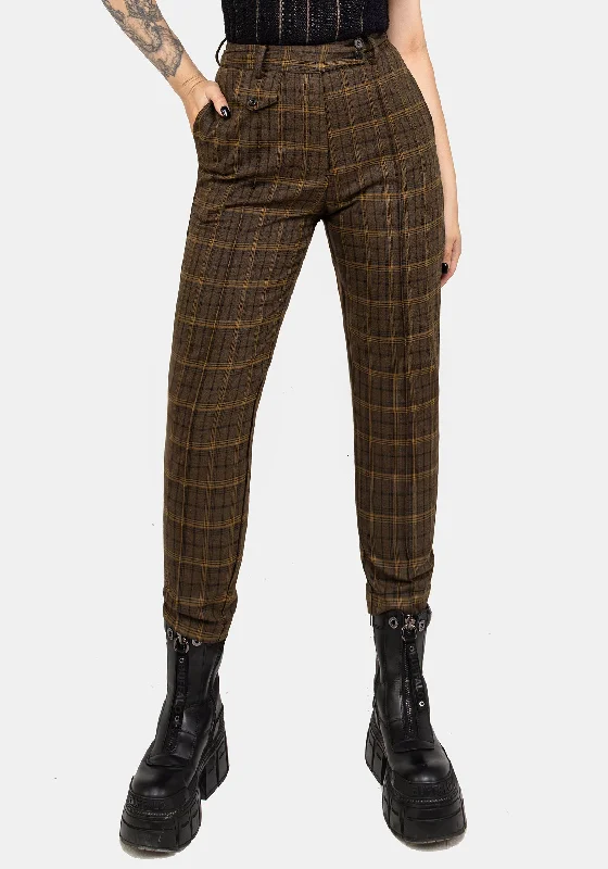  Sustainable Women's ClothingHeath Check Tapered Trousers