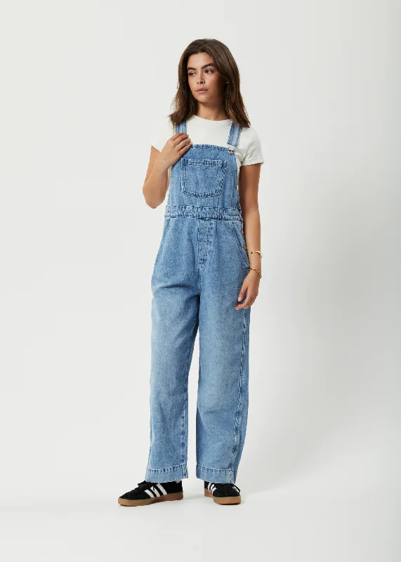  Huge Price CutAFENDS Womens Louis - Denim Baggy Overalls - Worn Blue