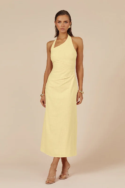  Clearance Sale, All CheapSAPHIRA LONG MIDI DRESS - LEMON