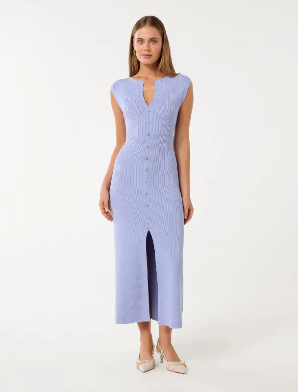  Exclusive Fashion DealsAster Hook and Eye Detail Midi Dress