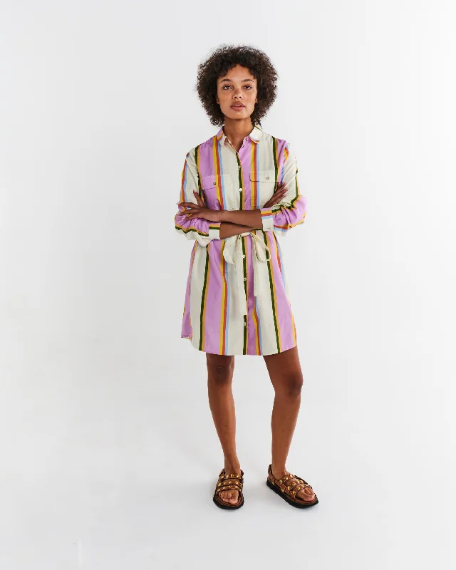  Embrace New FashionFez Stripe Adult Sicilian Shirt Dress