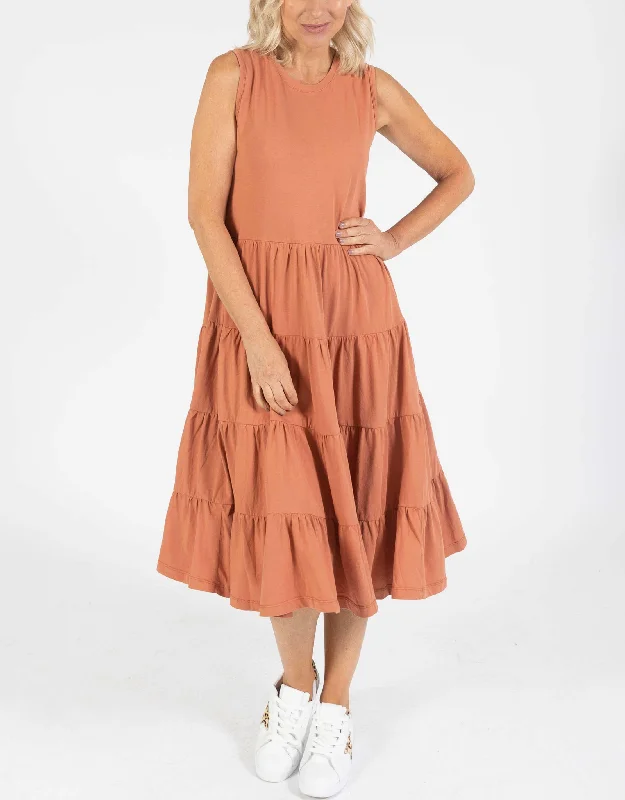  Hot Brand DiscountsNebraska Frill Dress - Rust