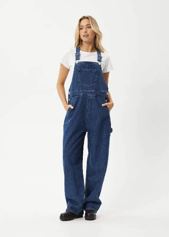  Casual Yet Chic SalesAFENDS Womens Louis - Denim Oversized Overalls - Authentic Blue