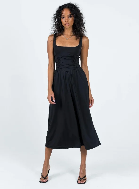  Affordable Luxury Women's GarmentsBraddon Midi Dress Black