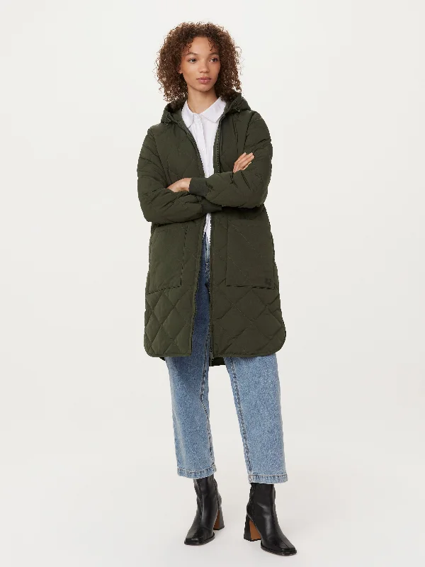  Discover NowThe Skyline Maxi Hooded Coat in Rosin