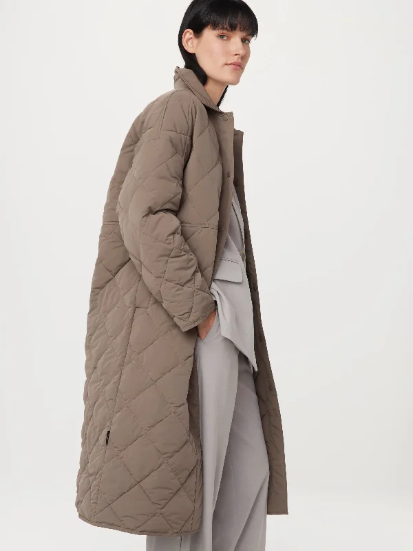  Refined Fashion SaleThe Skyline Maxi Jacket in Dark Taupe