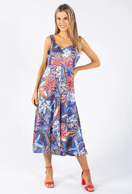  Sophisticated Street Style OffersSilky Feeling Palm Print Dress