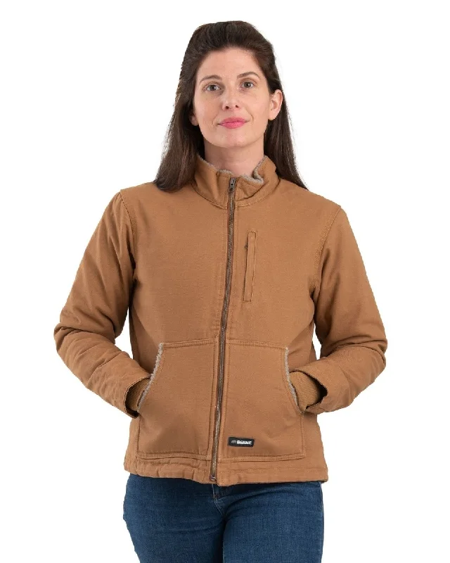  Women's Relaxed ClothesWomen's Sherpa-Lined Softstone Duck Jacket