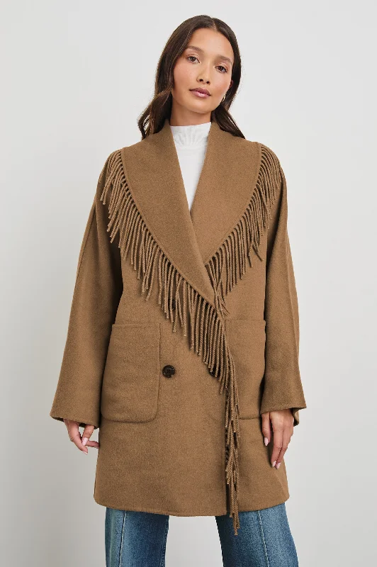  Women's Plus-Size Casual OutfitHUGO COAT - CAMEL