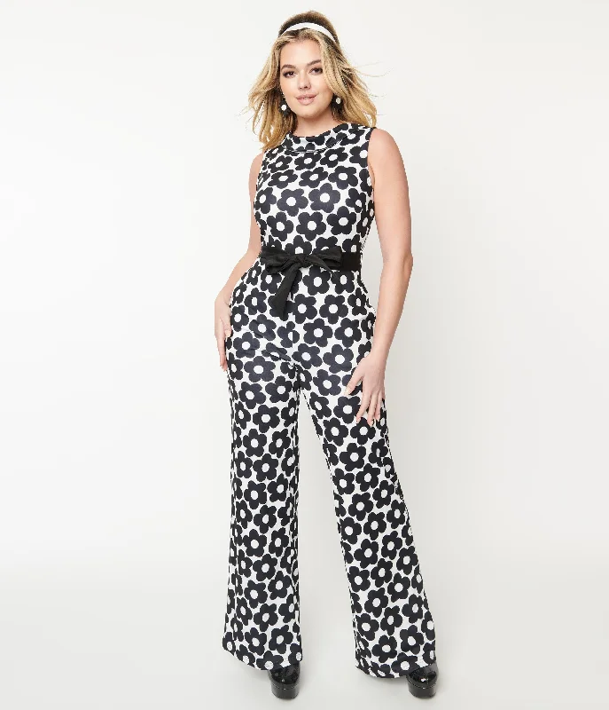  Formal Attire For WomenSmak Parlour 1960s Daisy Print Cowl Neck Jumpsuit