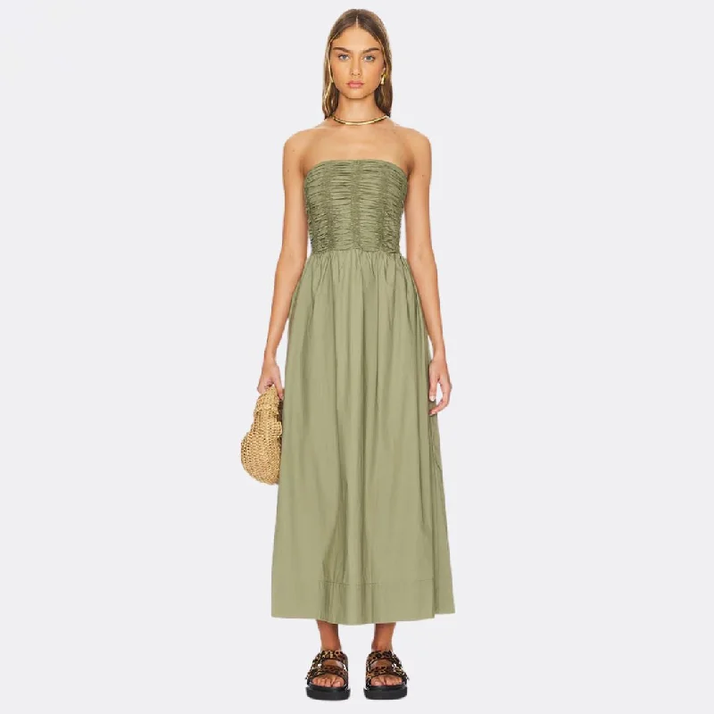  Women's Evening OutfitDominquez Midi Dress (Khaki)