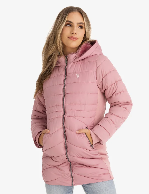  Elegant Women's Evening GarmentsCOZY HOODED PUFFER COAT